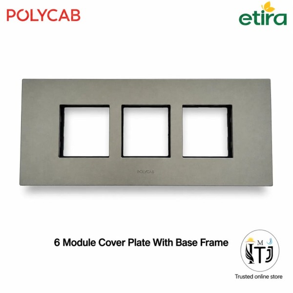 Polycab Etira - 6 Module [3x8] Cover Plate - Mag. Grey