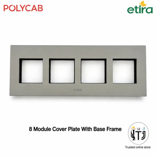 Polycab Etira - 8 Module, Hz  [ 3x9 ]Cover Plate - Mag. Grey