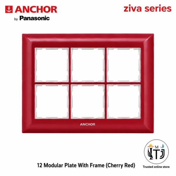 Anchor Ziva12 Module Plate (68912CR) - Cherry Red