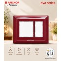 Anchor Ziva 3 Module Plate (68903CR) - Cherry Red