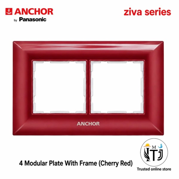 Anchor Ziva 4 Module Plate (68904CR) - Cherry Red