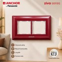 Anchor Ziva 4 Module Plate (68904CR) - Cherry Red