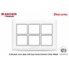 Anchor Ziva12 Module Plate (68912C) - Chrome Collar White