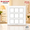 Anchor Ziva18 Module Plate (68918C) - Chrome Collar White