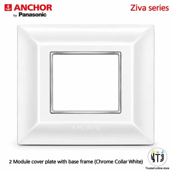 Anchor Ziva 2 Module Plate (68902C) - Chrome Collar White