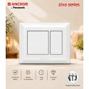 Anchor Ziva 3 Module Plate (68903C)  - Chrome Collar White