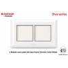 Anchor Ziva 4 Module Plate (68904C) - Chrome Collar White