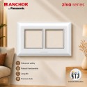 Anchor Ziva 4 Module Plate (68904C) - Chrome Collar White Anchor Ziva 4 Module Plate (68904C) - Chrome Collar White
