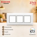 Anchor Ziva 6 Module Plate (68906C) - Chrome Collar White Anchor Ziva 6 Module Plate (68906C) - Chrome Collar White