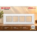 Anchor Ziva 8 Module Plate (68908C) - Chrome Collar White