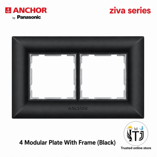 Anchor Ziva 4 Module Plate (68904B) - Black