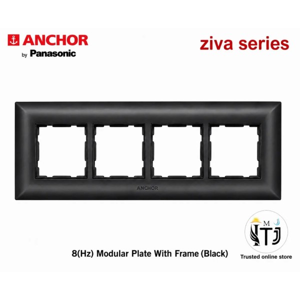 Anchor Ziva 8 Module Plate (68908B) - Black