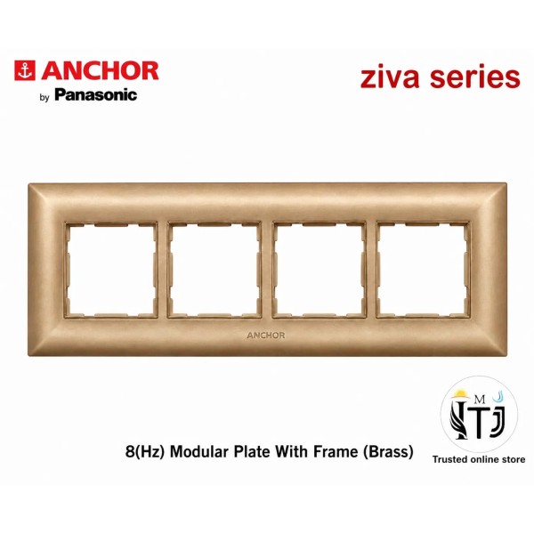 Anchor Ziva 8 Module Plate (68908BR) - Brass