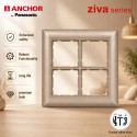 Anchor Ziva 8 Module Plate Sq (68988BR) - Brass Anchor Ziva 8 Module Plate Sq (68988BR) - Brass