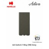 Havells Adiva 6A 1 Way Switch 1M | Grey