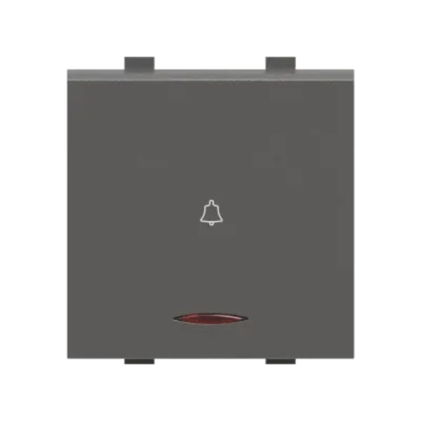 Polycab Etira 6A Bell Switch  with indicator, 2M - Mag. Grey