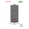 Polycab Etira 6A Bell Switch  with indicator, 1M - Mag. Grey