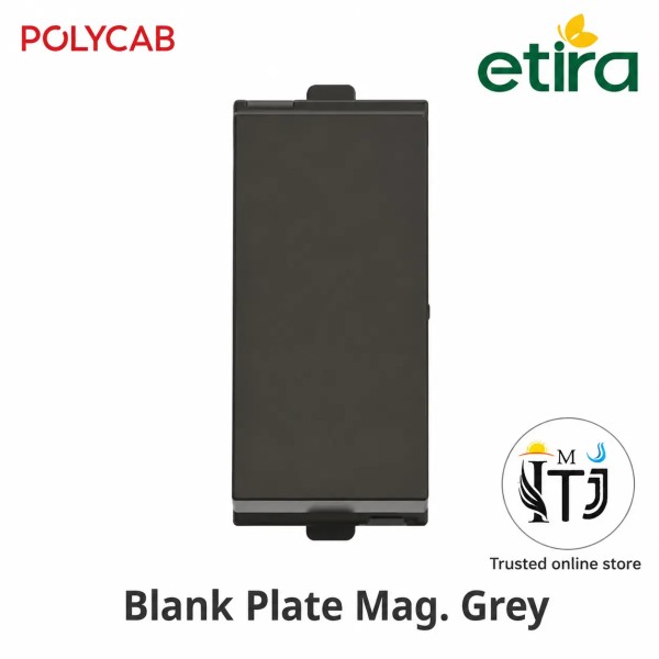 Polycab Etira Blank Plate | Mag. Grey