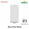 Polycab Etira Blank Plate | White