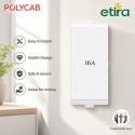 Polycab Etira 16A Switch, 1-way - White