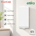 Polycab Etira 6A Switch, 1-way, 1M - White