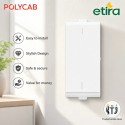 Polycab Etira 6A Switch, 2-way, 1M - White 