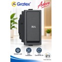 Gratex Adore 16A Flat Switch 1M |Grey