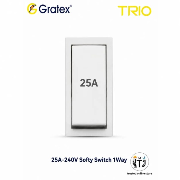 Gratex TRIO 25A Modular Switch - 1 way, 1M Switch
