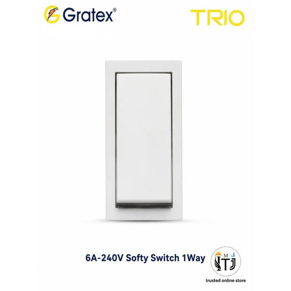 Gratex TRIO 6A modular Switch - 1 way, 1m switch