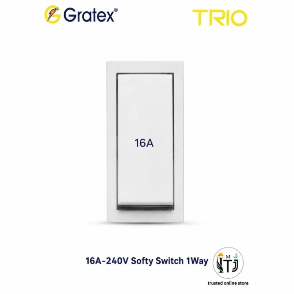 Gratex TRIO 16A Modular Switch - 1 way, 1M Switch
