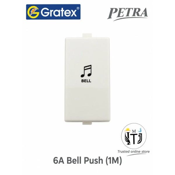 Gratex Petra 6A Bell Push 1M| White