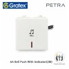 Gratex Petra 6A Bell Push With Indicator 2M| White