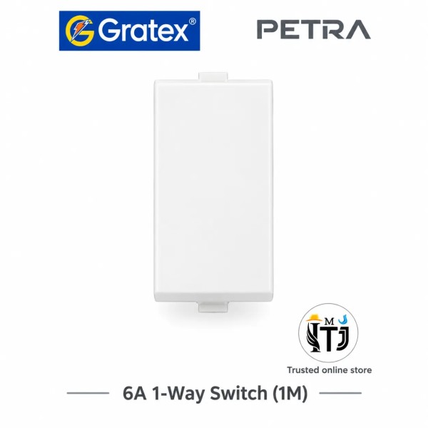 Gratex Petra 6A 1 Way Switch 1M| White
