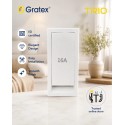 Gratex TRIO 16A Modular Switch - 1 way, 1M Flat Switch