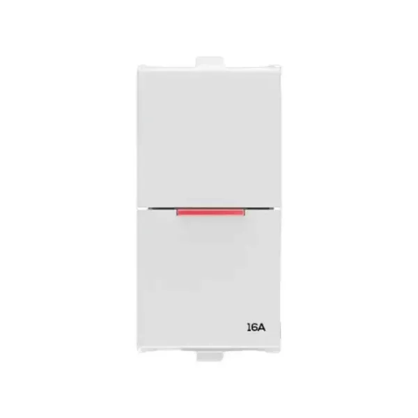 Anchor Penta Flat Modular Switch 16A, 1 Way, White