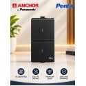 Anchor Penta modular 16 Amp Flat Switch, Black - 2 Way Switch -65148B Anchor Penta modular 16 Amp Flat Switch, Black - 2 Way Switch -65148B