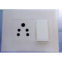 Anchor Penta 6A, 2 Way Modular Switch - White - 65002