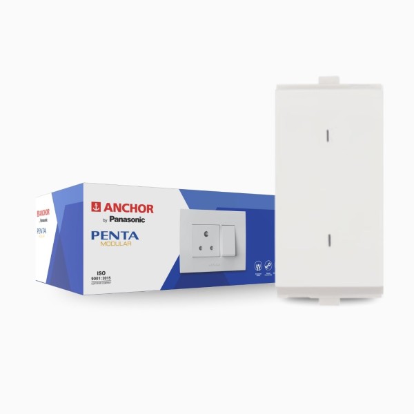Anchor Penta 6A, 2 Way Modular Switch - White - 65002