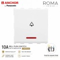 Anchor Roma Urban 10A Bell Push With Indicator - White Anchor Roma Urban 10A Bell Push With Indicator - White