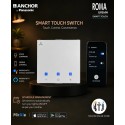 Anchor Roma Urban Smart Touch Switch Fan Regulator 100W, , Fits in Anchor Roma Urban Plates Only, Compatible with Alexa, Google Assistant & Siri Anchor Roma Urban Smart Touch Switch Fan Regulator 100W, , Fits in Anchor Roma Urban Plates Only, Compatible with Alexa, Google Assistant & Siri