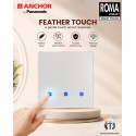 Anchor Roma Urban Smart Touch Switch 5A 3Channel - White, , Fits in Anchor Roma Urban Plates Only, Compatible with Alexa, Google Assistant & Siri