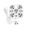 13AMP Extension Cord With Indicator 5 ( 3pin socket) and 2 (2pin socket)