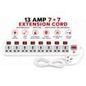 7 plus 7 socket Power strip extension board with fuse and Long cord 7 plus 7 socket Power strip extension board with fuse and Long cord