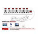 7 plus 7 socket Power strip extension board with fuse and Long cord 7 plus 7 socket Power strip extension board with fuse and Long cord