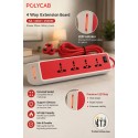 Polycab 4-Way Extension Board With Indicator- Reliable Power Polycab 4-Way Extension Board With Indicator- Reliable Power