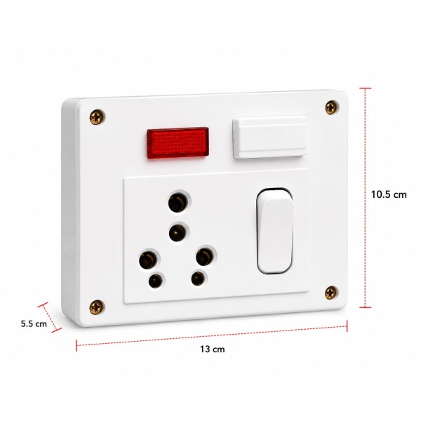 16 amp Combined Box with Indicator and Fuse