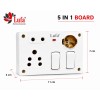6 A SS Combined Box 5 in 1 Switch Board