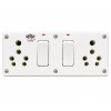 16A Double Switch Socket Combined Box with Indicator