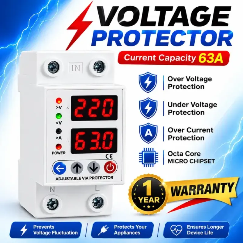 Automatic Voltage Protector Device for Home - 63A, 230V Automatic Voltage Protector Device for Home - 63A, 230V
