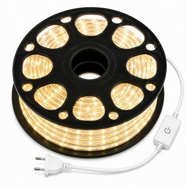 Average 120LED 12/M Rope Light WARM WHITE Colour